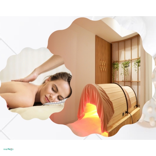 Massage Body Thải Độc chuyên sâu Với Vòm Medistone Thermal Dome và máy đào thải độc tố công nghệ Hàn Quốc